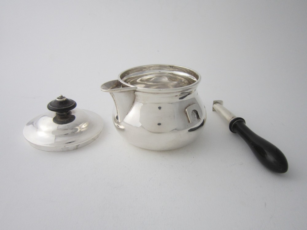 Scottish Antique George IV Sterling Silver Brandy Pan- 1824 View V
