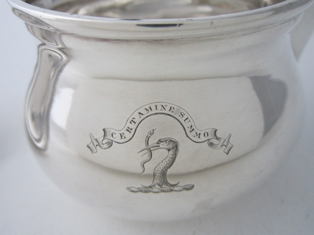 Scottish Antique George IV Sterling Silver Brandy Pan- 1824 View VII