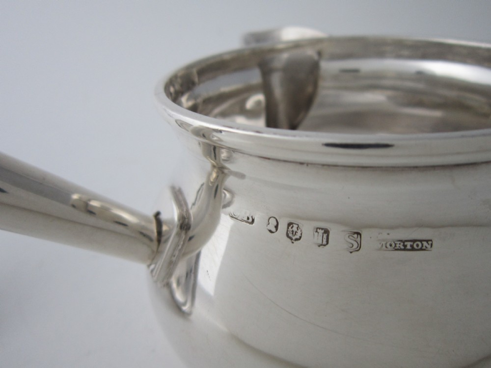 Scottish Antique George IV Sterling Silver Brandy Pan- 1824 View VIII