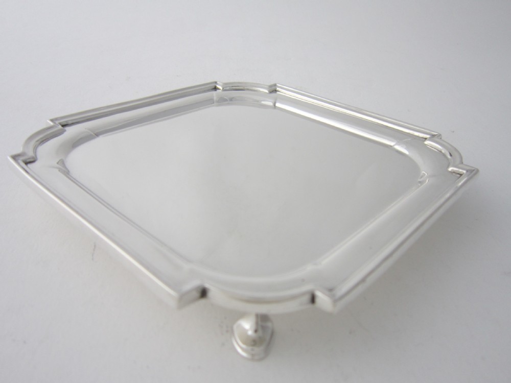 Antique Edwardian Sterling Silver Salver - 1907 View III