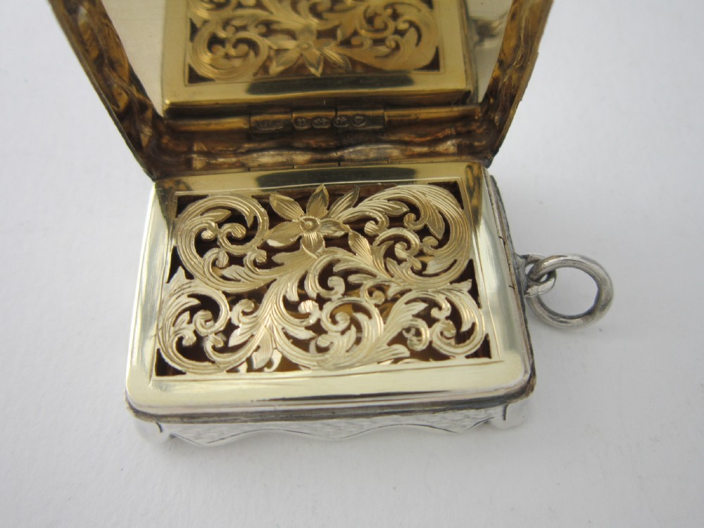 Antique Victorian Sterling Silver Vinaigrette - 1887 View IV