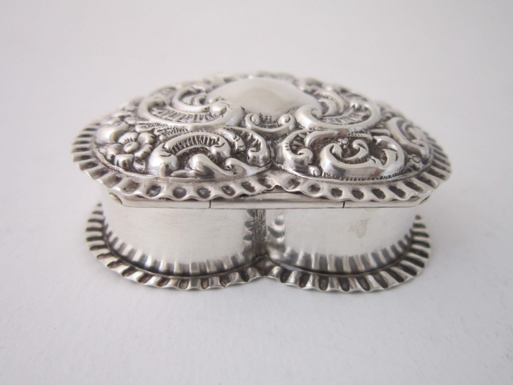 Antique Victorian Sterling Silver Trinket Box - 1900 View V