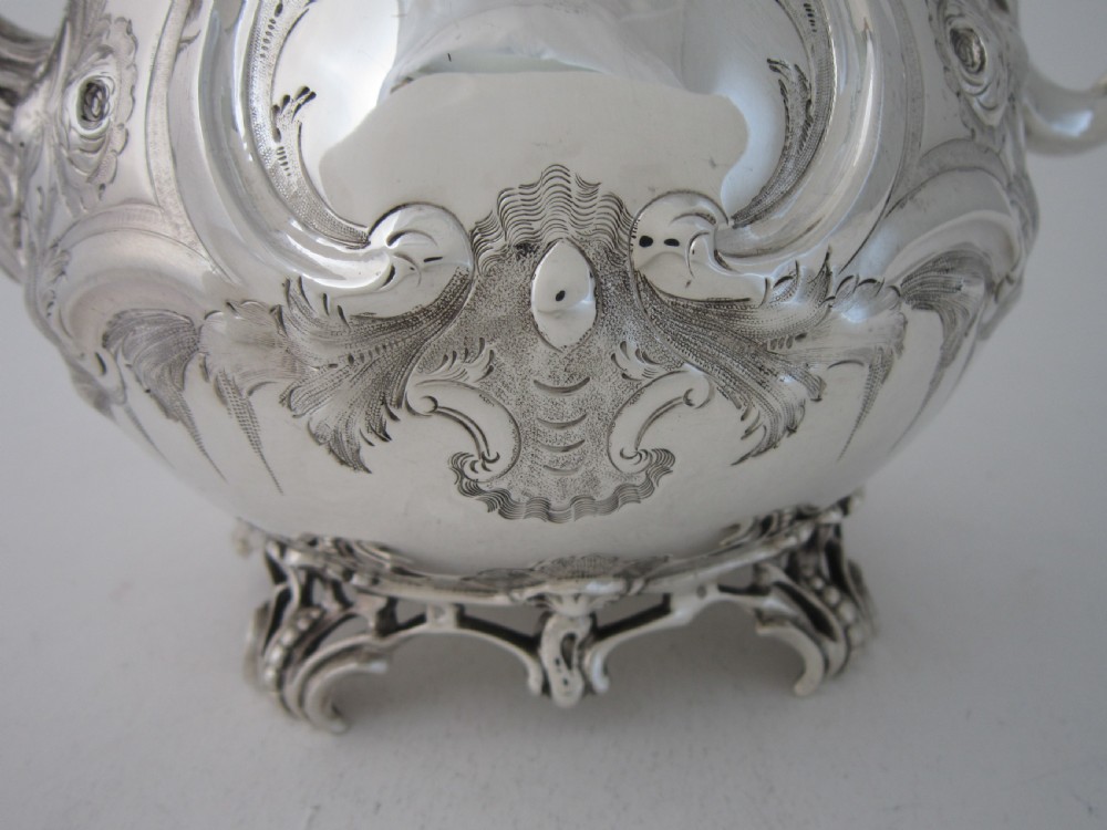 Antique Victorian Sterling Silver Coffee Pot - 1854 View V