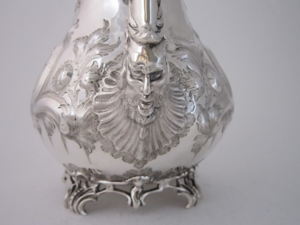 Antique Victorian Sterling Silver Coffee Pot - 1854 View VIII
