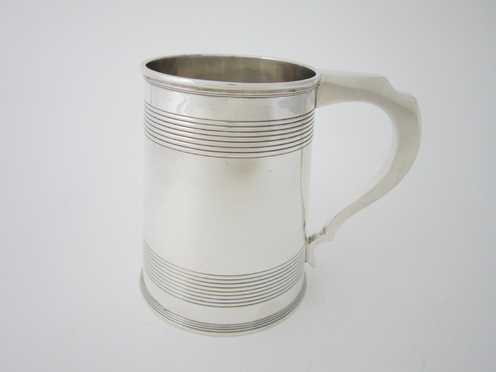 Heavy Antique George III Sterling Silver Pint Mug - 1806