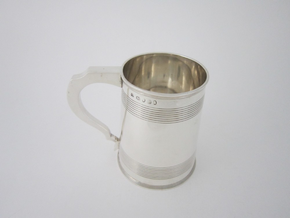 Heavy Antique George III Sterling Silver Pint Mug - 1806 View IV