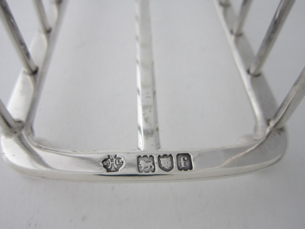 Antique Edwardian Sterling Silver Toast Rack - 1901 View VI