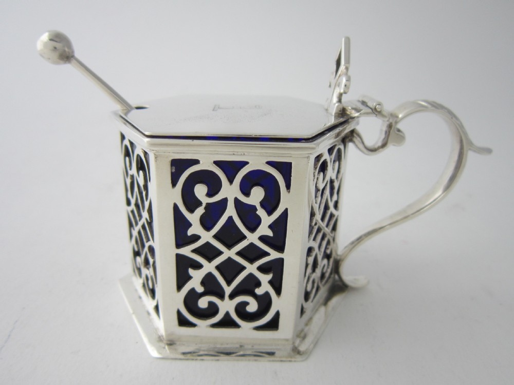 Antique Victorian Sterling Silver Mustard Pot - 1844