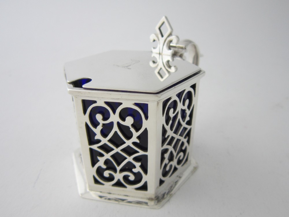 Antique Victorian Sterling Silver Mustard Pot - 1844 View III