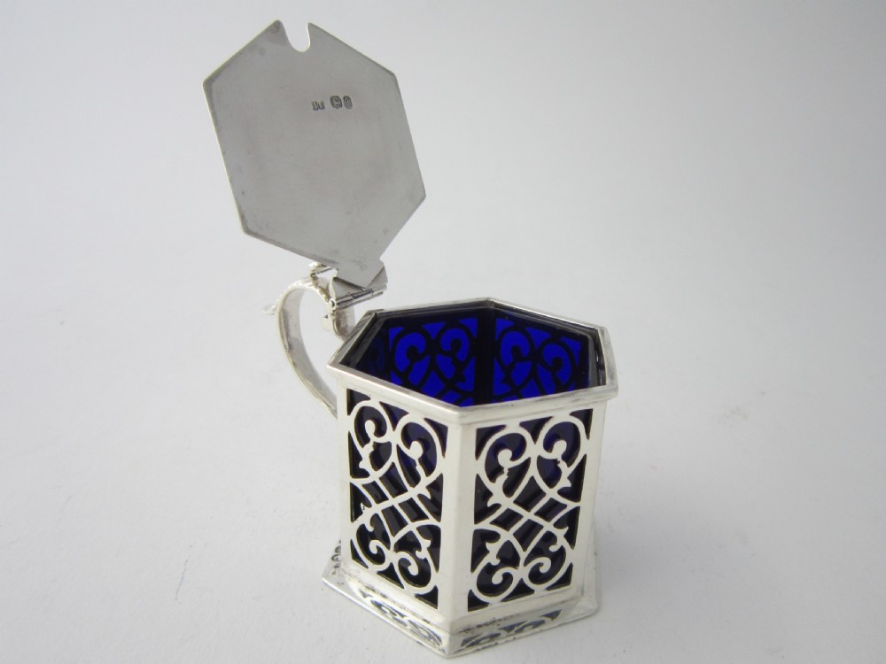 Antique Victorian Sterling Silver Mustard Pot - 1844 View IV