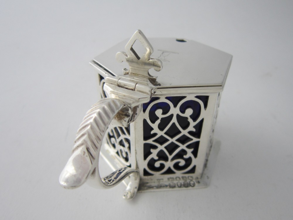 Antique Victorian Sterling Silver Mustard Pot - 1844 View VII