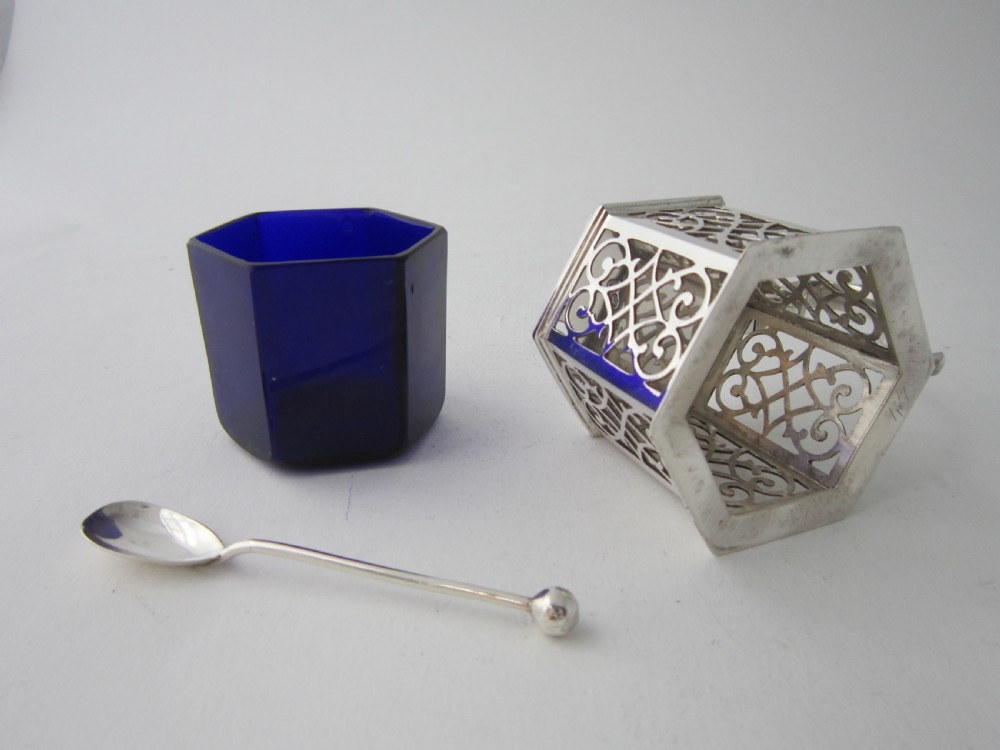 Antique Victorian Sterling Silver Mustard Pot - 1844 View VIII