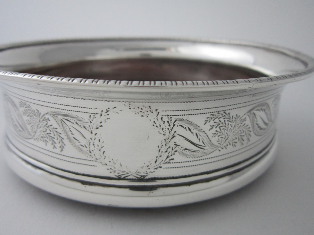 Scottish Antique George III Sterling Silver Wine Coasters - 1800 View VI