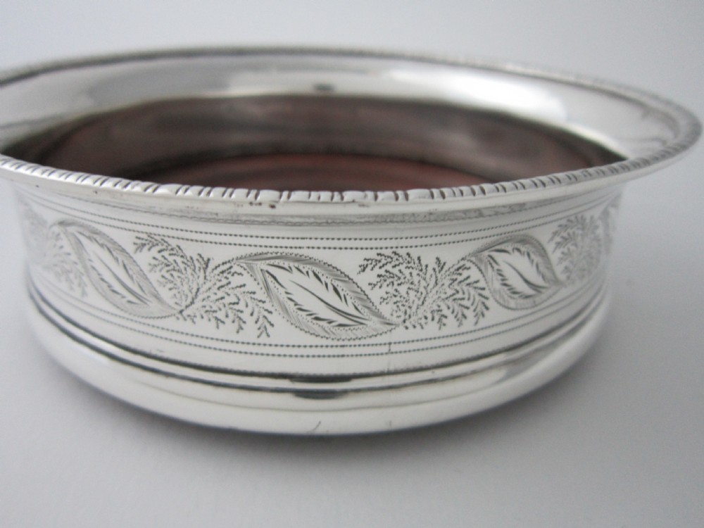 Scottish Antique George III Sterling Silver Wine Coasters - 1800 View VII