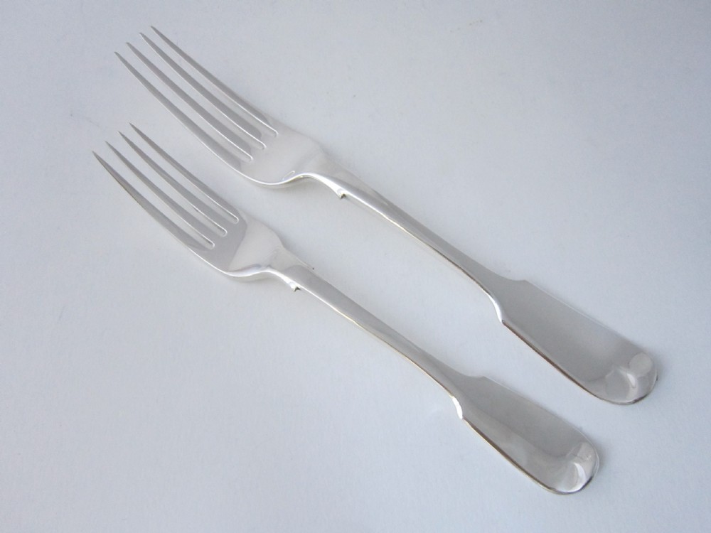 Antique Victorian Sterling Silver Canteen of Fiddle Pattern Cutlery for 12 Persons  View IX