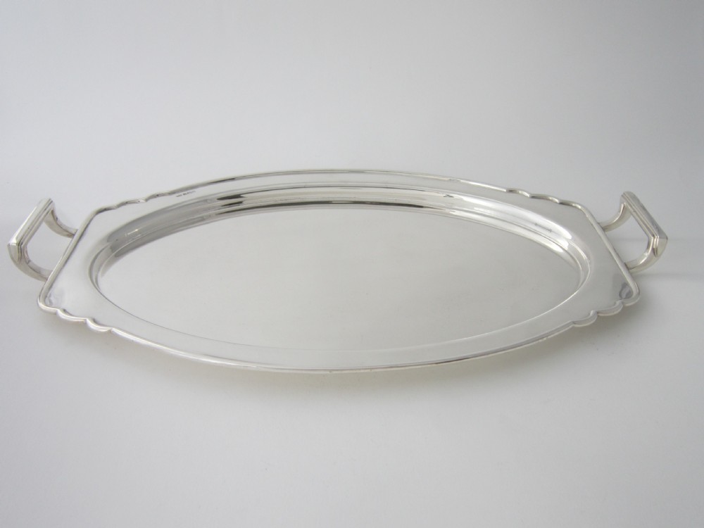 Art Deco George V Sterling Silver Tray - 1934 View II