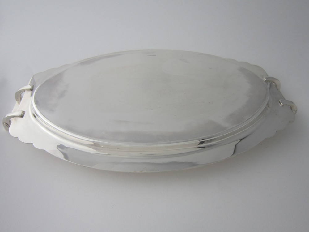 Art Deco George V Sterling Silver Tray - 1934 View VI