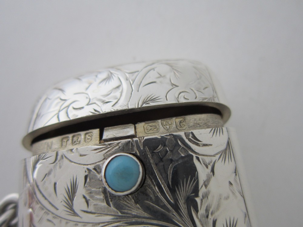 Chester Antique Edwardian Sterling Silver Vesta Case - 1903 View V