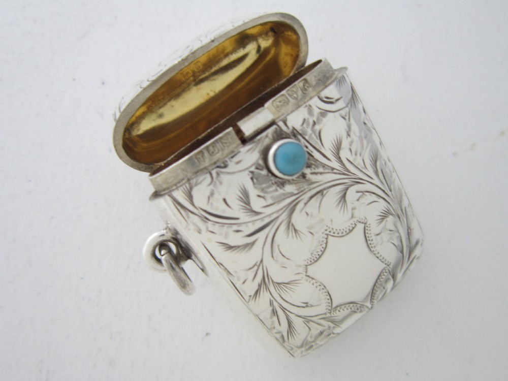 Chester Antique Edwardian Sterling Silver Vesta Case - 1903