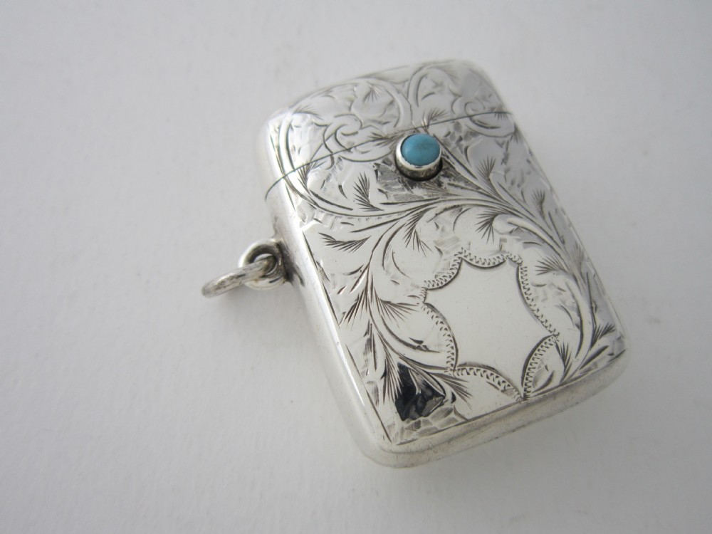 Chester Antique Edwardian Sterling Silver Vesta Case - 1903 View VI
