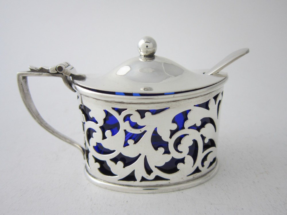 Antique Victorian Sterling Silver Mustard Pot - 1900 View III