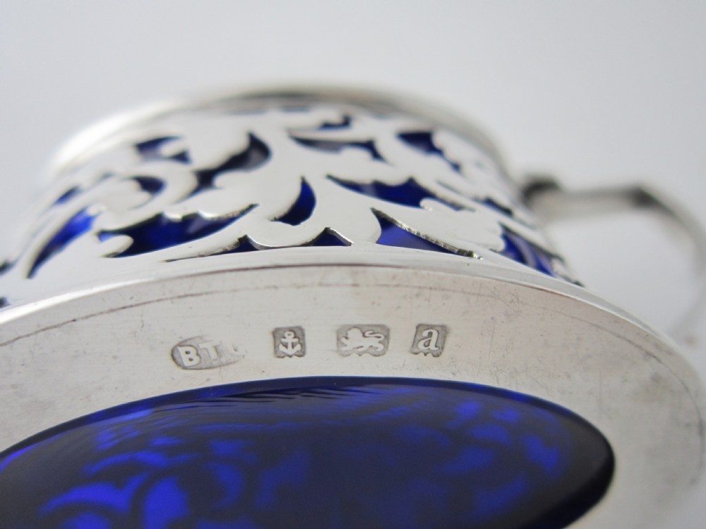 Antique Victorian Sterling Silver Mustard Pot - 1900 View VII