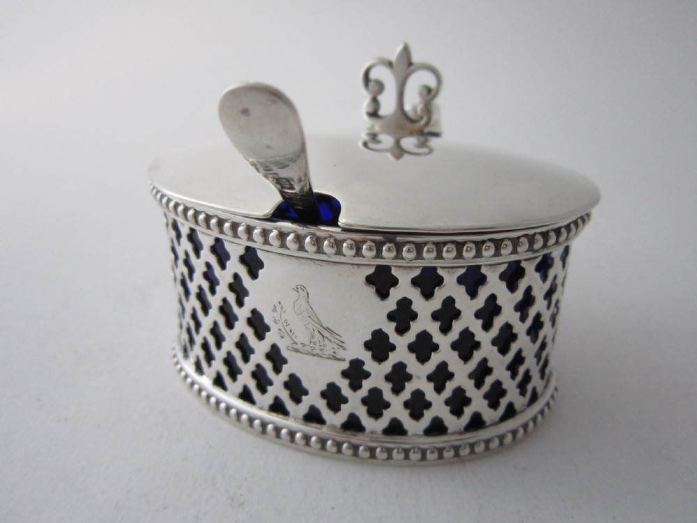 Antique Victorian Sterling Silver Mustard Pot - 1851