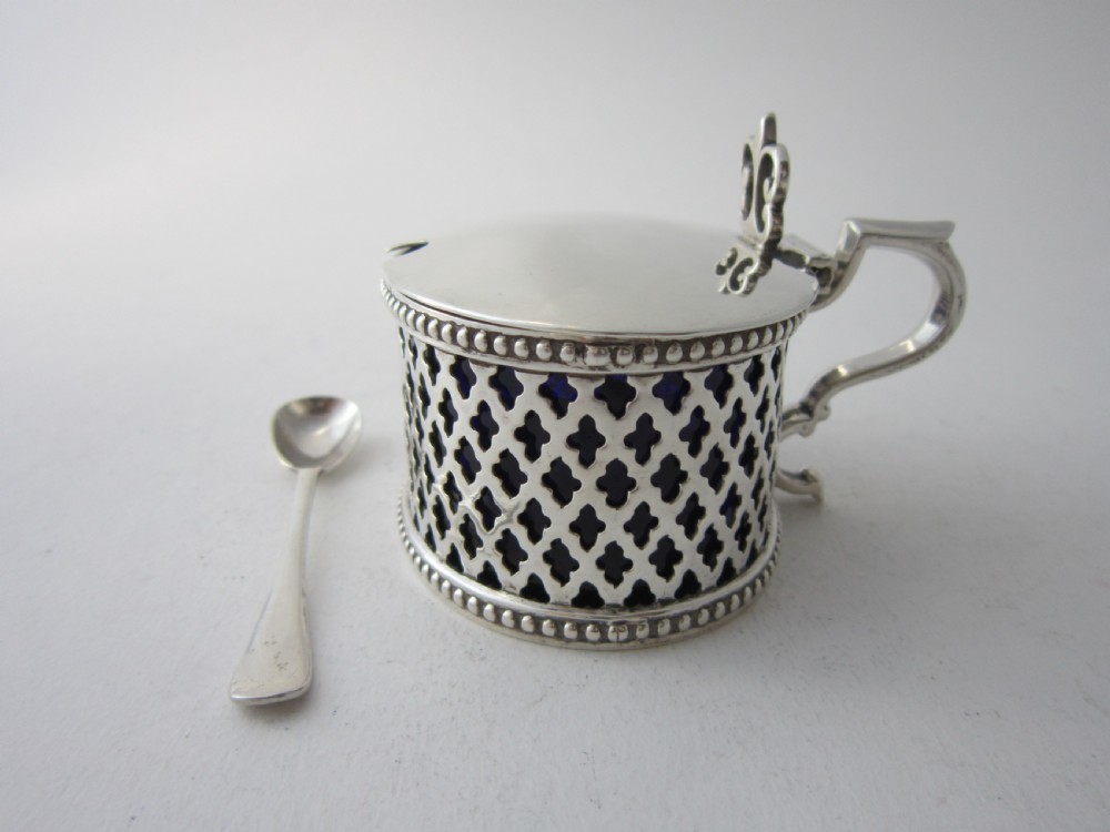 Antique Victorian Sterling Silver Mustard Pot - 1851 View IV