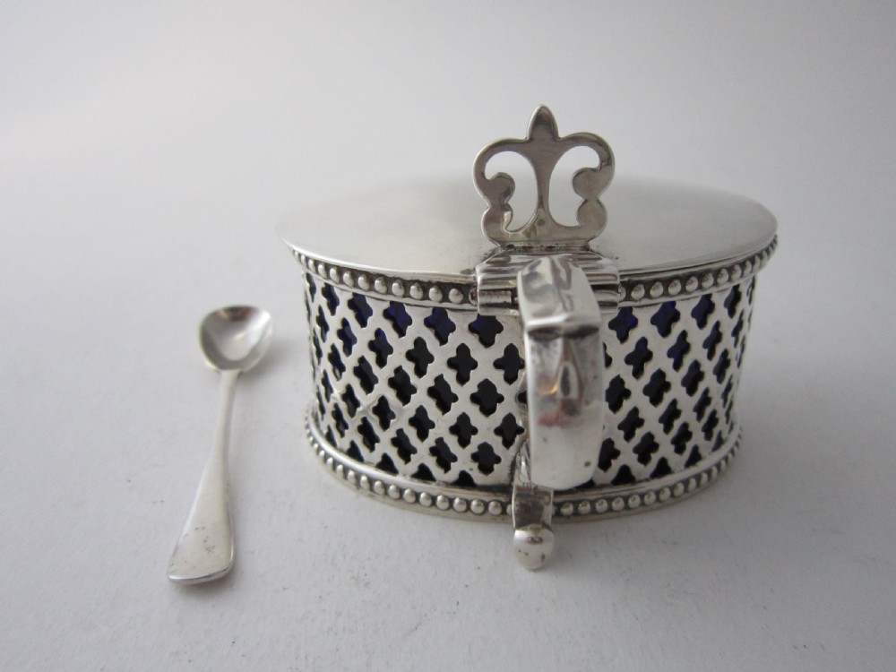 Antique Victorian Sterling Silver Mustard Pot - 1851 View V