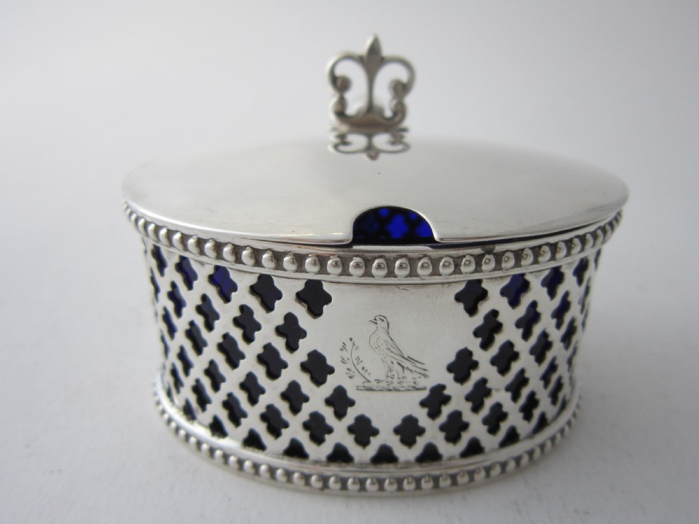 Antique Victorian Sterling Silver Mustard Pot - 1851 View VI