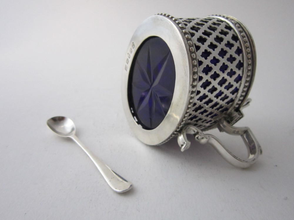 Antique Victorian Sterling Silver Mustard Pot - 1851 View VIII