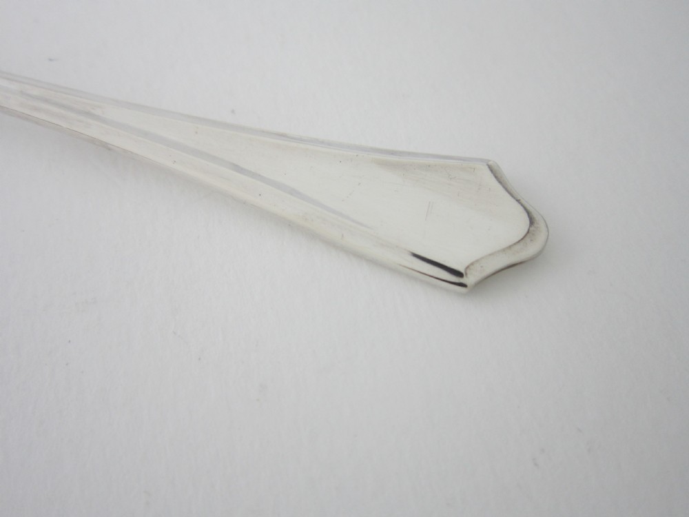 Heavy Set of  6 Elizabeth II Sterling Silver Pastry Forks - 1954 View V
