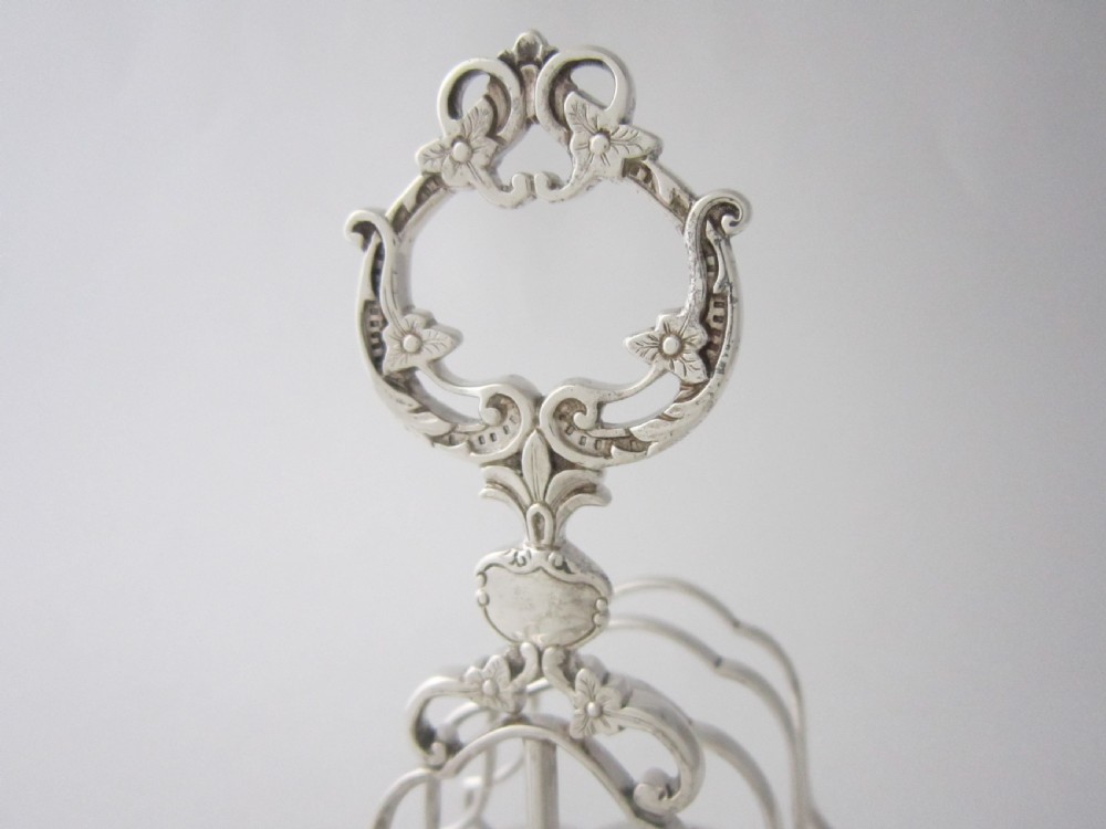 Antique Victorian Sterling Silver Toast Rack - 1868 View V