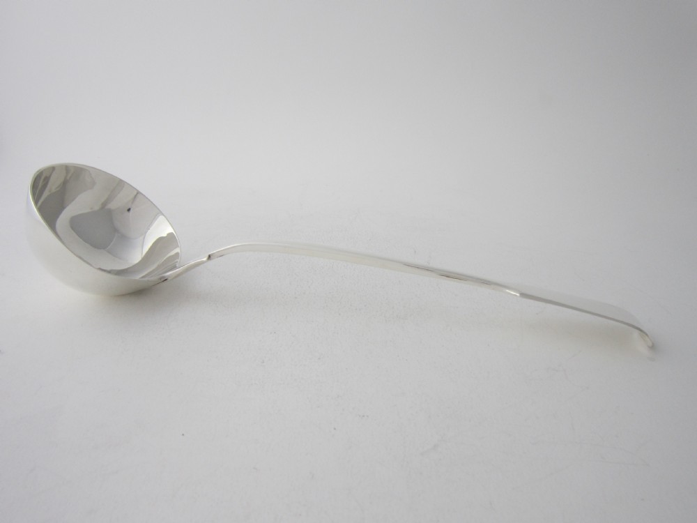 Antique Victorian Sterling Silver Fiddle Pattern Soup Ladle - 1864 View III