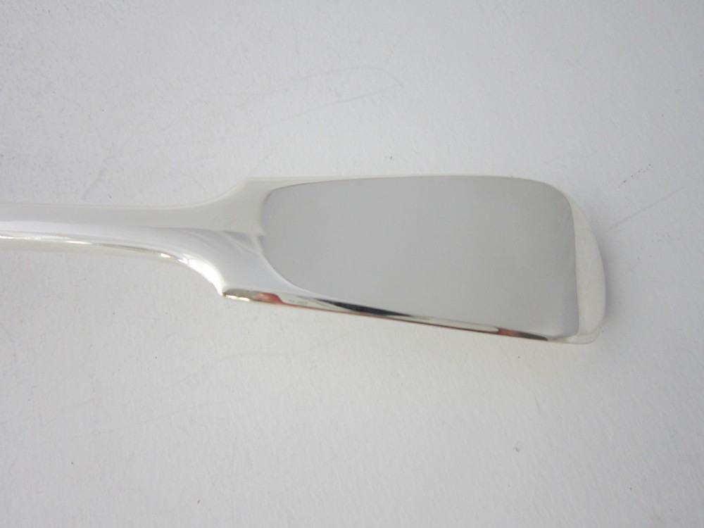 Antique Victorian Sterling Silver Fiddle Pattern Soup Ladle - 1864 View V
