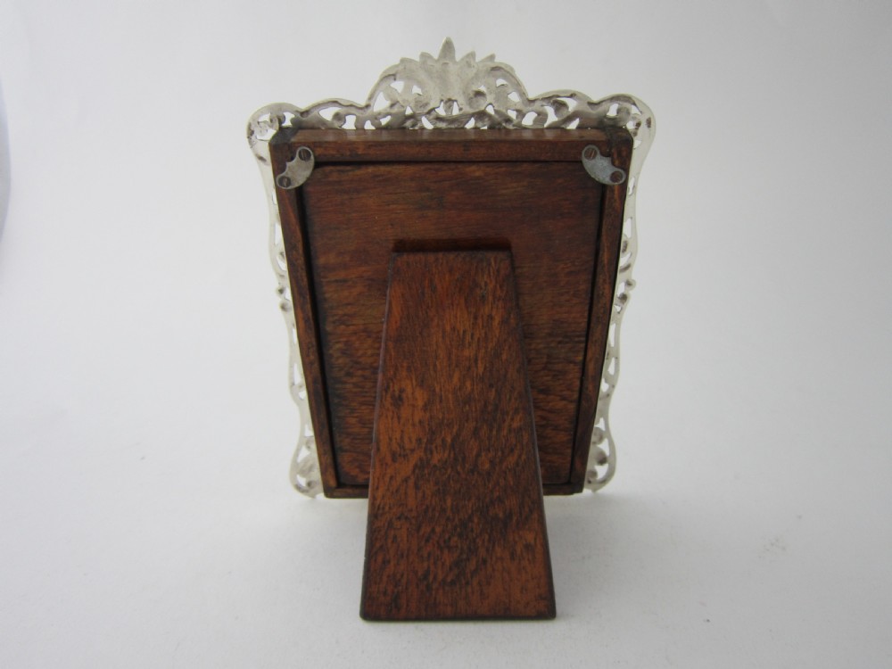 Antique Victorian Cast Sterling Silver Photo Frame - 1888 View IV