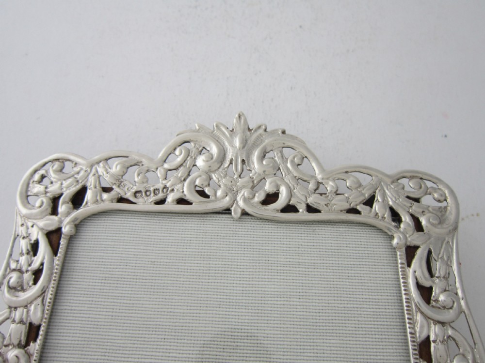 Antique Victorian Cast Sterling Silver Photo Frame - 1888 View VII