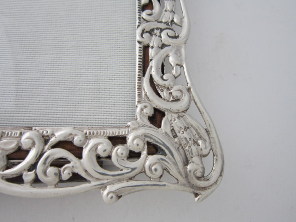Antique Victorian Cast Sterling Silver Photo Frame - 1888 View VIII