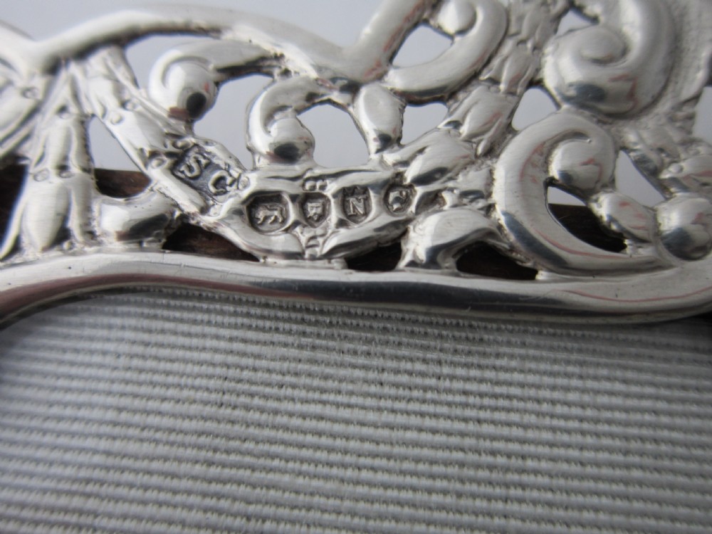 Antique Victorian Cast Sterling Silver Photo Frame - 1888 View X
