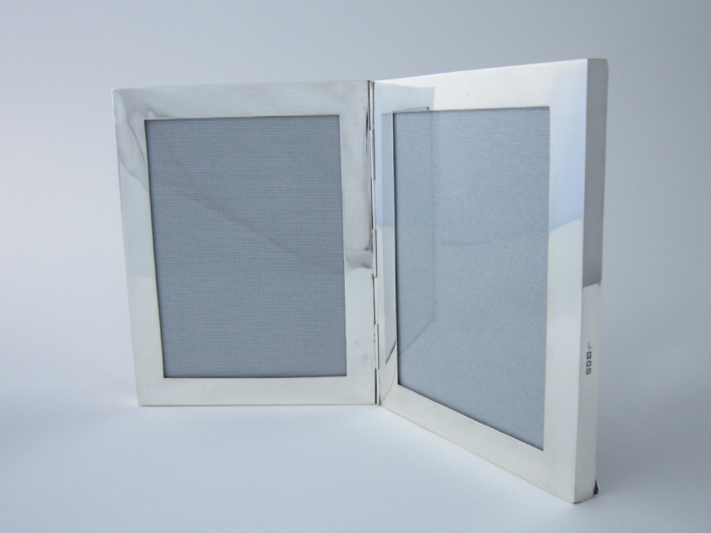 Antique George V Sterling Silver Double Photo Frame - 1919 View II