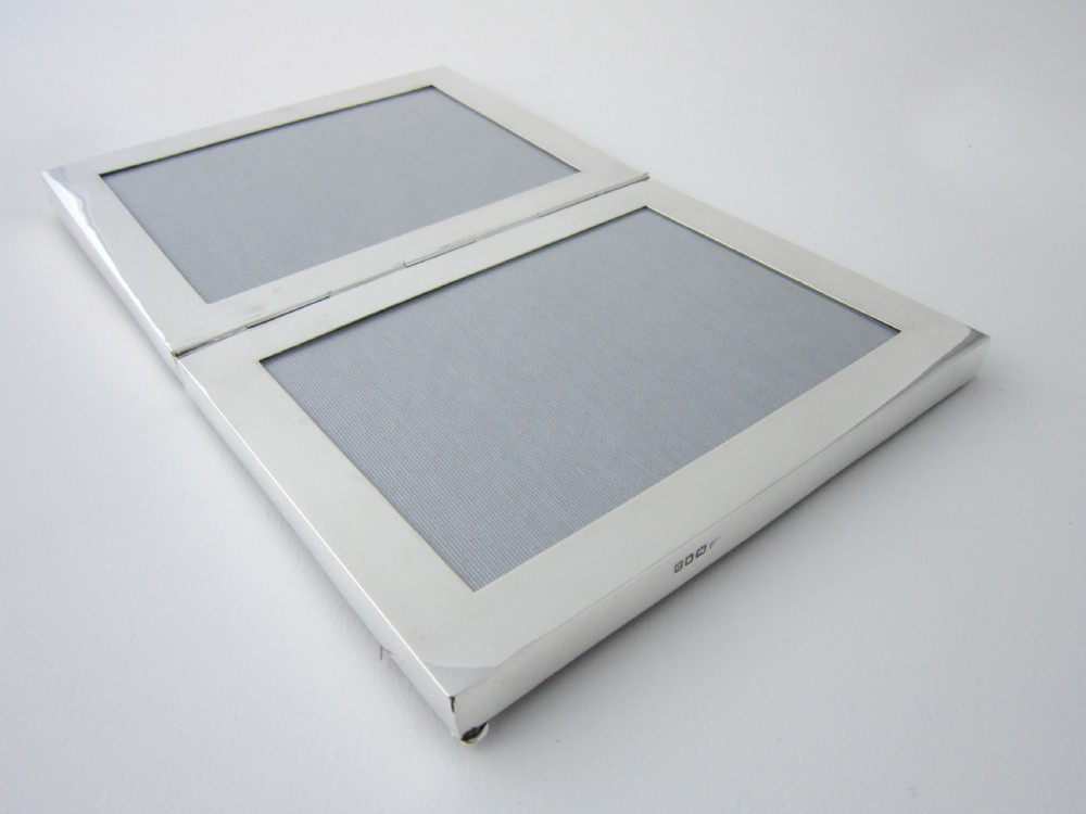 Antique George V Sterling Silver Double Photo Frame - 1919 View V