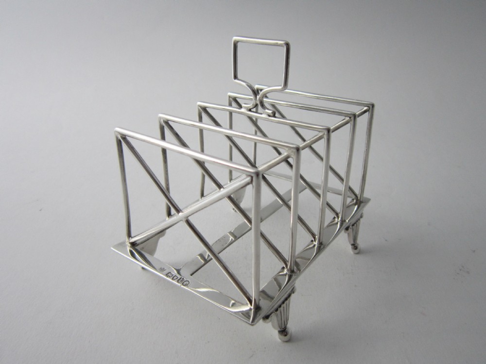 Antique Victorian Sterling Silver Toast Rack - 1886