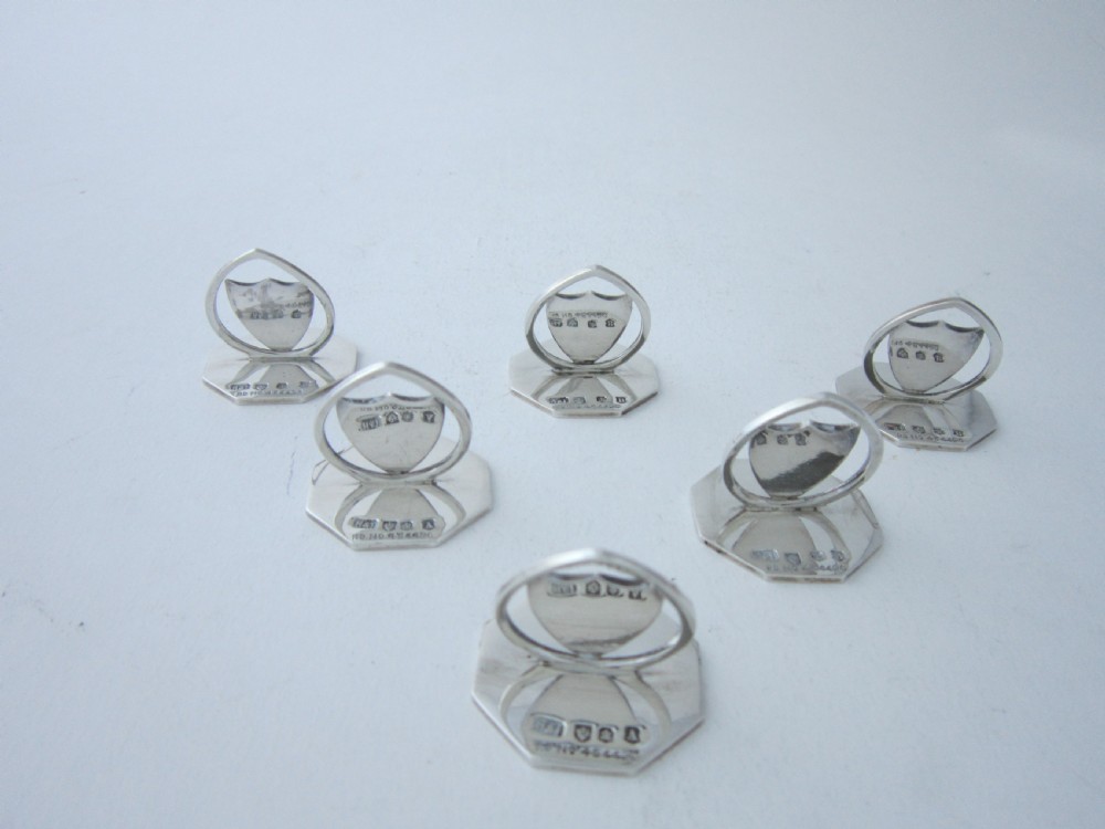 Scottish Antique Edwardian Sterling Silver Menu/Place Card Holders - 1906/7 View VI