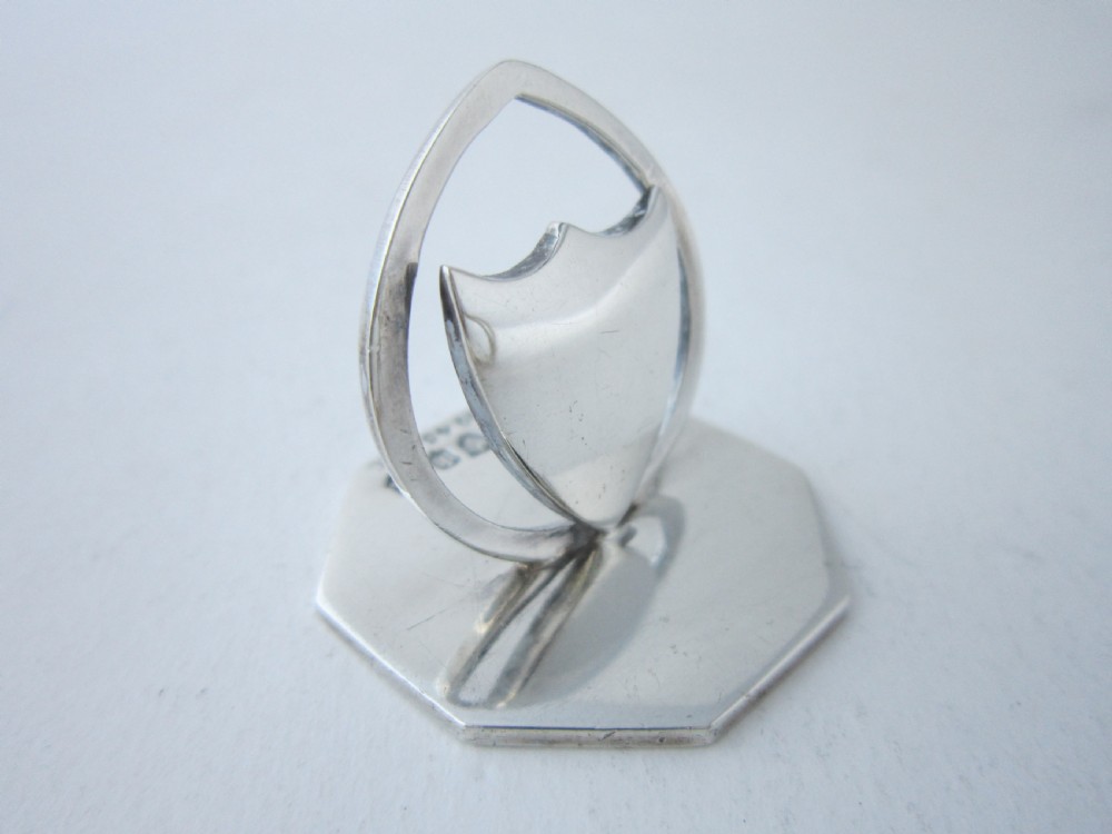 Scottish Antique Edwardian Sterling Silver Menu/Place Card Holders - 1906/7 View X