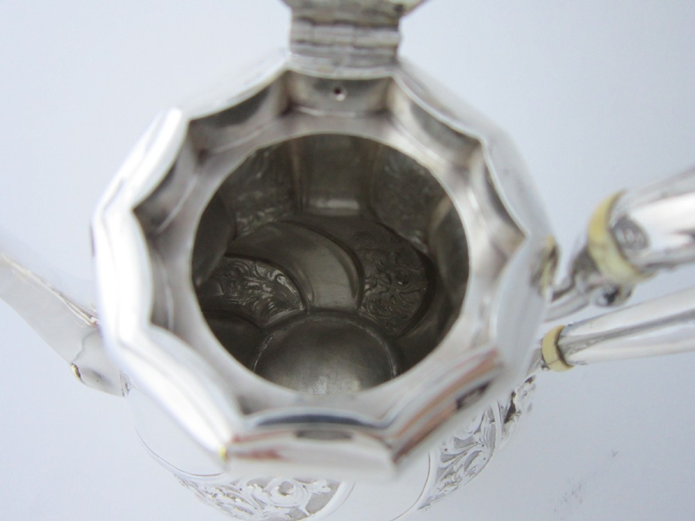 Antique Victorian Sterling Silver Coffee Pot - 1900 View VIII