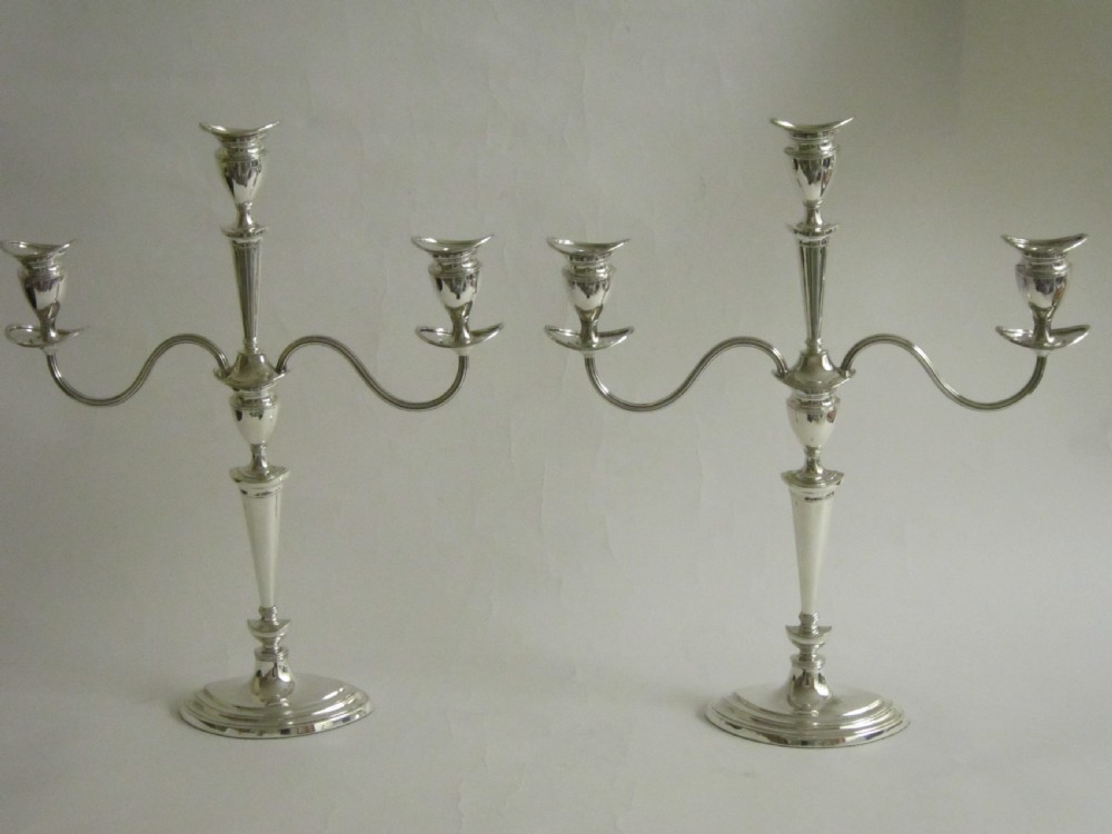 Scottish Antique Edwardian Sterling Silver Candelabra - 1901

