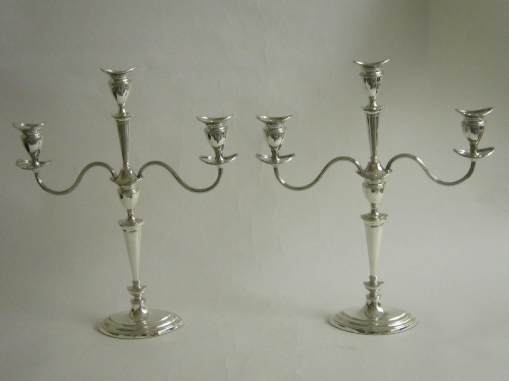 Scottish Antique Edwardian Sterling Silver Candelabra - 1901

 View II