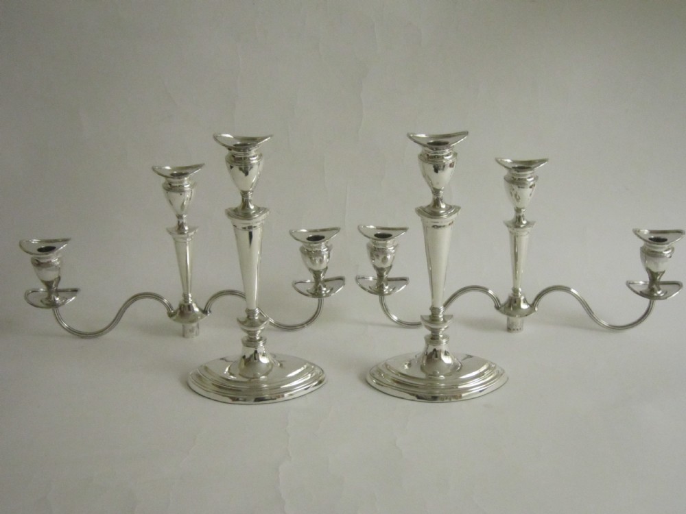 Scottish Antique Edwardian Sterling Silver Candelabra - 1901

 View III