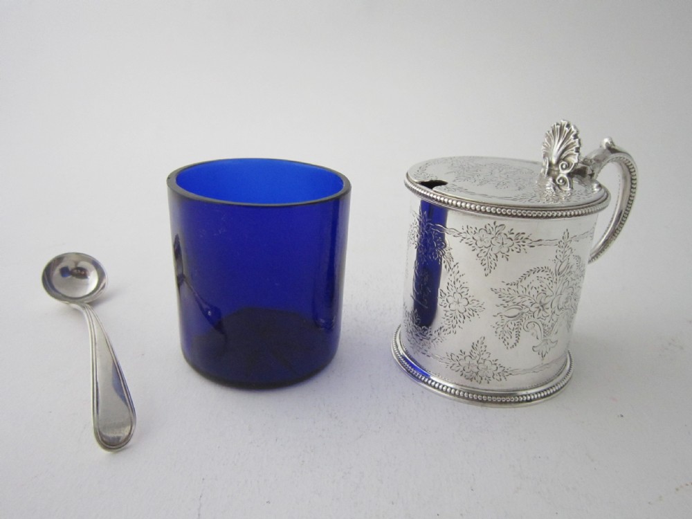 Antique Victorian Sterling Silver Mustard Pot - 1873 View V