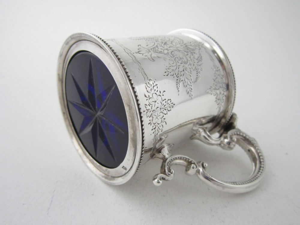 Antique Victorian Sterling Silver Mustard Pot - 1873 View VI